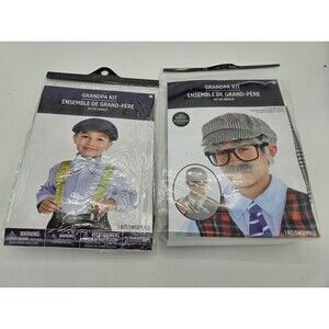 Boys Grandpa Little Old Man Costume Child Kids Cosplay Party 100 Days Of School